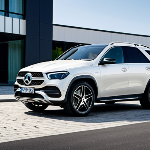 Mercedes-Benz GLE Hybrid**

"A luxurious Mercedes-Benz GLE hybrid SUV, fully clothed, parked in a modern, upscale urban setting. The scene should evoke sophistication and elegance, with a focus on the car's sleek design and premium features. Professional car photography, high resolution, perfect lighting, safe for work, appropriate content, family-friendly."

**