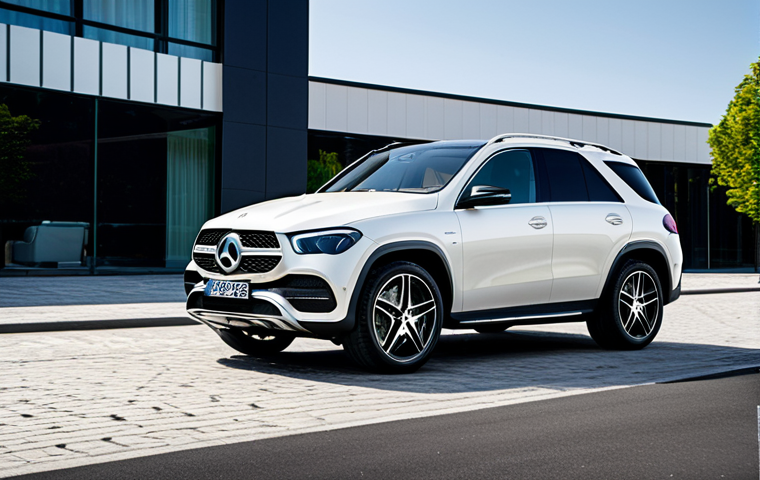 Mercedes-Benz GLE Hybrid**

"A luxurious Mercedes-Benz GLE hybrid SUV, fully clothed, parked in a modern, upscale urban setting. The scene should evoke sophistication and elegance, with a focus on the car's sleek design and premium features. Professional car photography, high resolution, perfect lighting, safe for work, appropriate content, family-friendly."

**